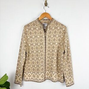 Pendleton Women’s 100% Merino Wool Zip Up Cardigan Sz L